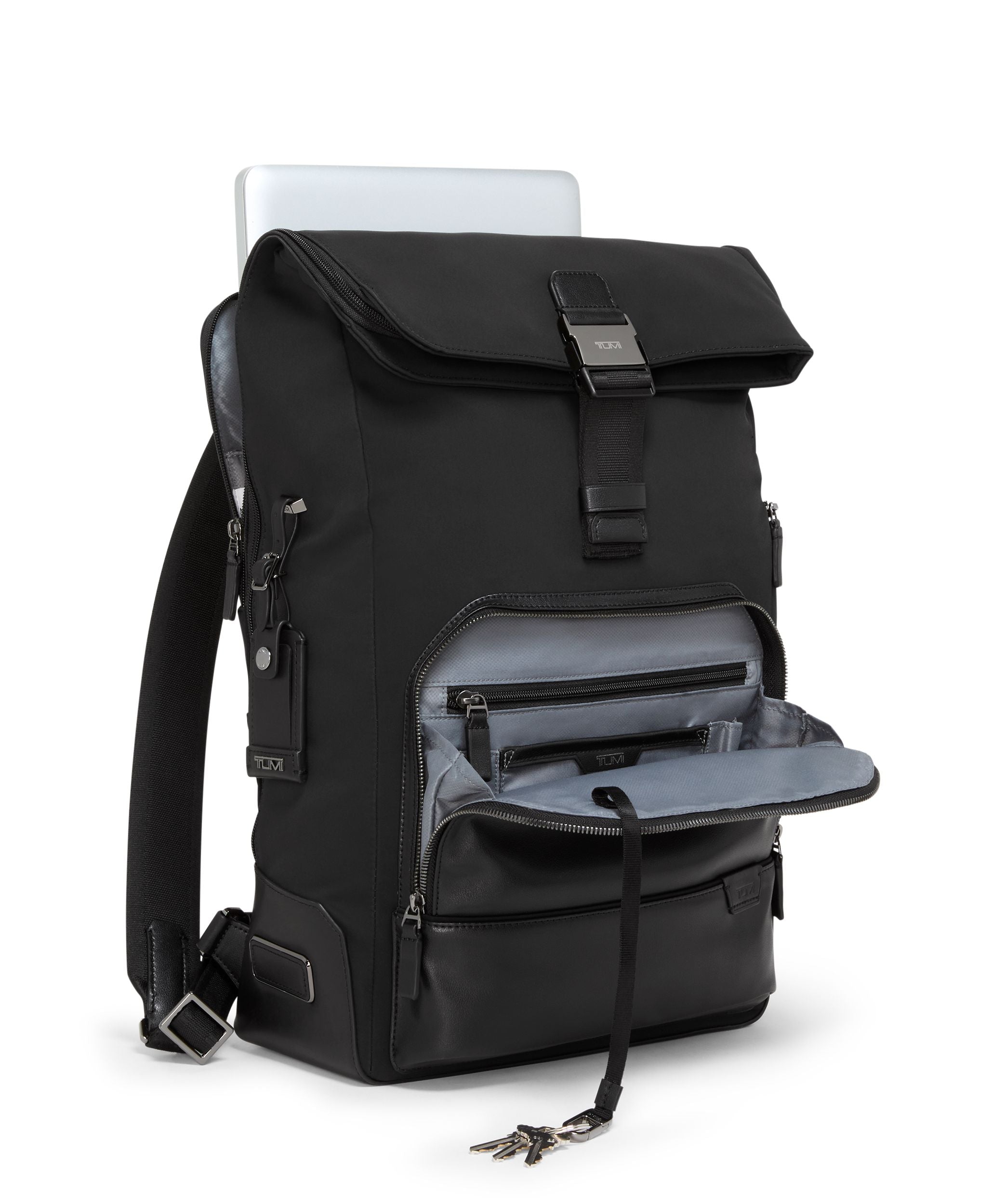 Tumi Harrison Osborn Roll Top Backpack - Black/Black